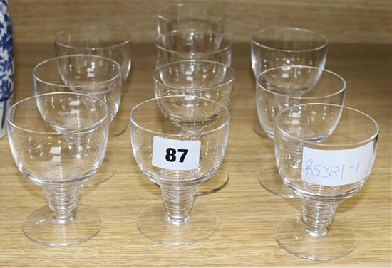 A set of ten R. Lalique drinking glasses